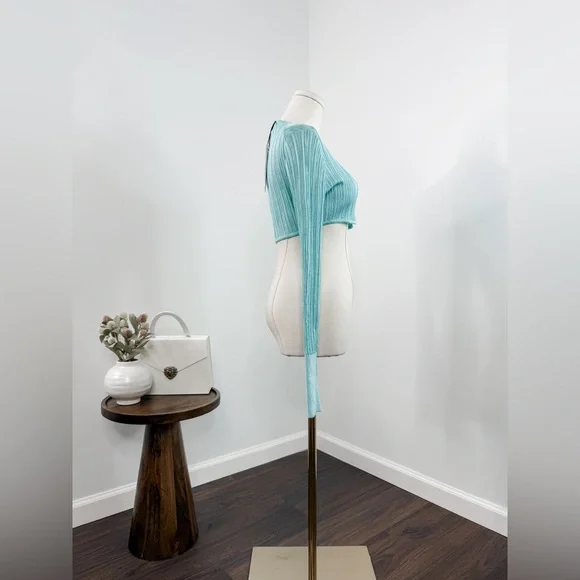 Alaia Rib-Knit Rounded Crop Cardigan - Picture 7 of 14